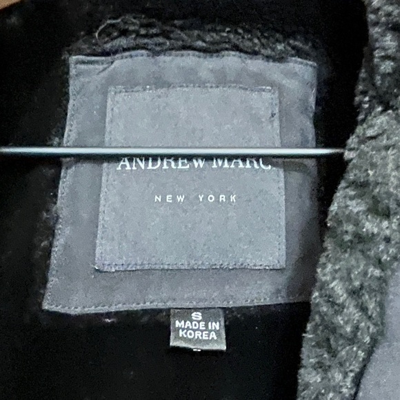 Andrew Marc THERMOLITE Faux Fur Lined Jacket Coat. Black Size S #1117 - Picture 7 of 8